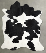Black and White X-Large Brazilian Cowhide Rug 6'9"H x 6'10"W #A54067 by Hudson Hides