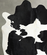 Black and White X-Large Brazilian Cowhide Rug 6'9"H x 6'10"W #A54067 by Hudson Hides