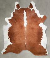 Brown and White Regular XX-Large Brazilian Cowhide Rug 8'11"H x 7'3"W #A54069 by Hudson Hides