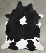 Black and White XX-Large Brazilian Cowhide Rug 8'0"H x 6'7"W #A54072 by Hudson Hides