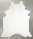 Solid White XX-Large Brazilian Cowhide Rug 8'1"H x 6'11"W #A54073 by Hudson Hides
