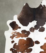 Chocolate and White XX-Large Brazilian Cowhide Rug 8'4"H x 7'1"W #A54075 by Hudson Hides