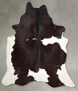 Chocolate and White XX-Large Brazilian Cowhide Rug 8'6"H x 7'4"W #A54076 by Hudson Hides