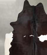 Chocolate and White XX-Large Brazilian Cowhide Rug 8'6"H x 7'4"W #A54076 by Hudson Hides