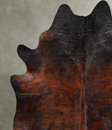 Dark Brindle XX-Large Brazilian Cowhide Rug 8'1"H x 7'3"W #A54077 by Hudson Hides