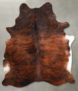 Dark Brindle X-Large Brazilian Cowhide Rug 7'4"H x 6'2"W #A54080 by Hudson Hides