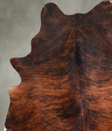 Dark Brindle X-Large Brazilian Cowhide Rug 7'4"H x 6'2"W #A54080 by Hudson Hides