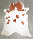 Brown and White XX-Large Brazilian Cowhide Rug 8'3"H x 6'11"W #A54088 by Hudson Hides