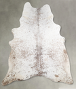 Salt and Pepper Brown XX-Large Brazilian Cowhide Rug 8'1"H x 6'7"W #A54089 by Hudson Hides