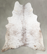 Salt and Pepper Brown XX-Large Brazilian Cowhide Rug 8'1"H x 6'7"W #A54089 by Hudson Hides