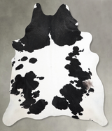 Black and White XX-Large Brazilian Cowhide Rug 7'10"H x 6'9"W #A54091 by Hudson Hides