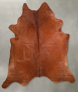 Solid Brown XX-Large Brazilian Cowhide Rug 8'0"H x 7'2"W #A54096 by Hudson Hides