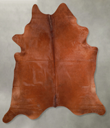 Solid Brown XX-Large Brazilian Cowhide Rug 8'0"H x 7'2"W #A54096 by Hudson Hides