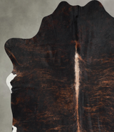 Dark Brindle XX-Large Brazilian Cowhide Rug 7'2"H x 7'2"W #A54097 by Hudson Hides