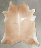 Beige XX-Large Brazilian Cowhide Rug 7'10"H x 6'6"W #A54099 by Hudson Hides