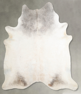 Ivory with Beige XX-Large Brazilian Cowhide Rug 8'4"H x 7'8"W #A54100 by Hudson Hides
