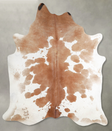 Brown and White X-Large Brazilian Cowhide Rug 7'4"H x 6'8"W #A54102 by Hudson Hides