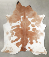 Brown and White X-Large Brazilian Cowhide Rug 7'4"H x 6'8"W #A54102 by Hudson Hides