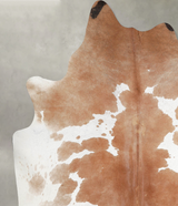 Brown and White X-Large Brazilian Cowhide Rug 7'4"H x 6'8"W #A54102 by Hudson Hides