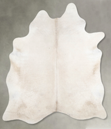 Ivory with Beige XX-Large Brazilian Cowhide Rug 7'11"H x 6'6"W #A54104 by Hudson Hides