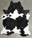 Black and White X-Large Brazilian Cowhide Rug 7'10"H x 6'3"W #A54106 by Hudson Hides