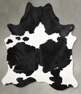 Black and White X-Large Brazilian Cowhide Rug 7'10"H x 6'3"W #A54106 by Hudson Hides