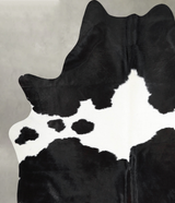 Black and White X-Large Brazilian Cowhide Rug 7'10"H x 6'3"W #A54106 by Hudson Hides