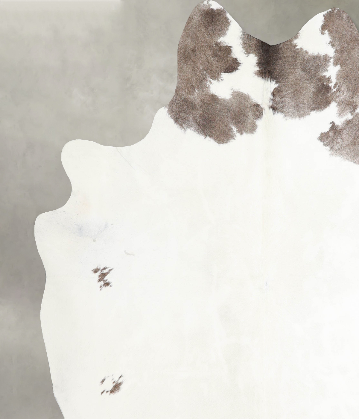 Grey with Beige XX-Large Brazilian Cowhide Rug 7'5"H x 6'11"W #A54107 by Hudson Hides