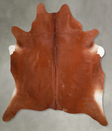 Solid Brown XX-Large Brazilian Cowhide Rug 7'5"H x 6'9"W #A54110 by Hudson Hides
