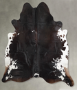 Chocolate and White XX-Large Brazilian Cowhide Rug 7'8"H x 7'1"W #A54116 by Hudson Hides