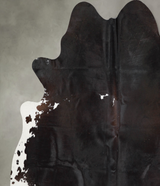 Chocolate and White XX-Large Brazilian Cowhide Rug 7'8"H x 7'1"W #A54116 by Hudson Hides