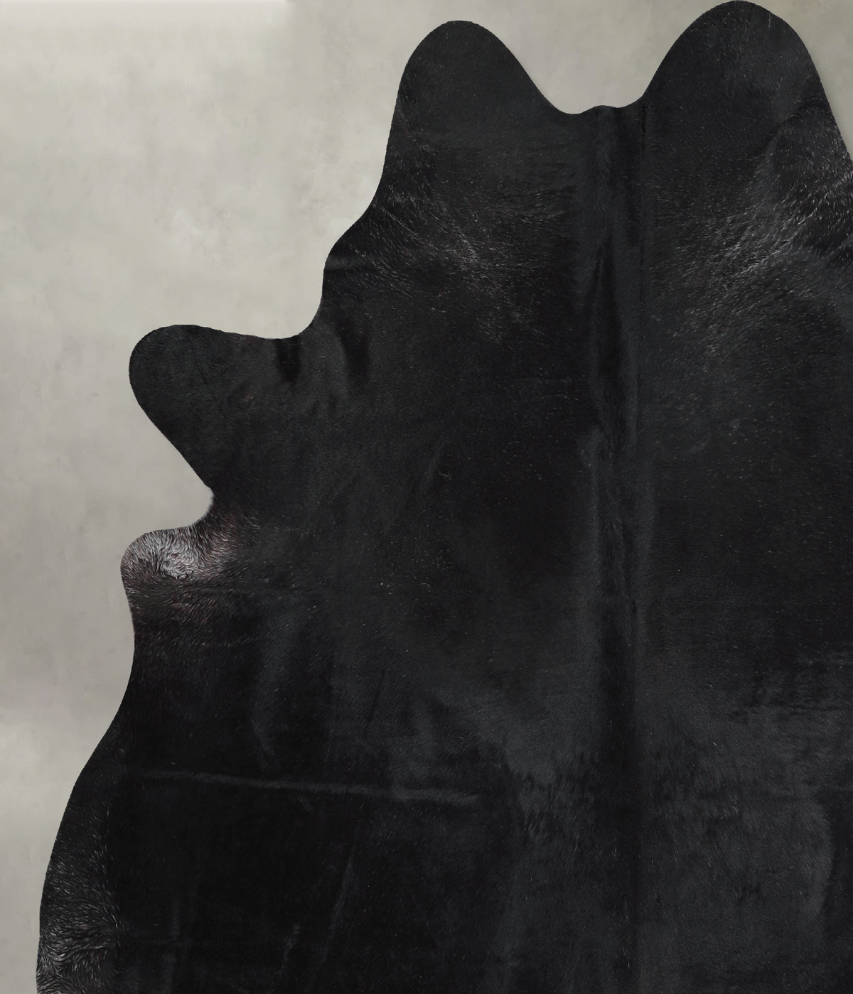 Solid Black XX-Large Brazilian Cowhide Rug 7'8"H x 7'2"W #A54117 by Hudson Hides
