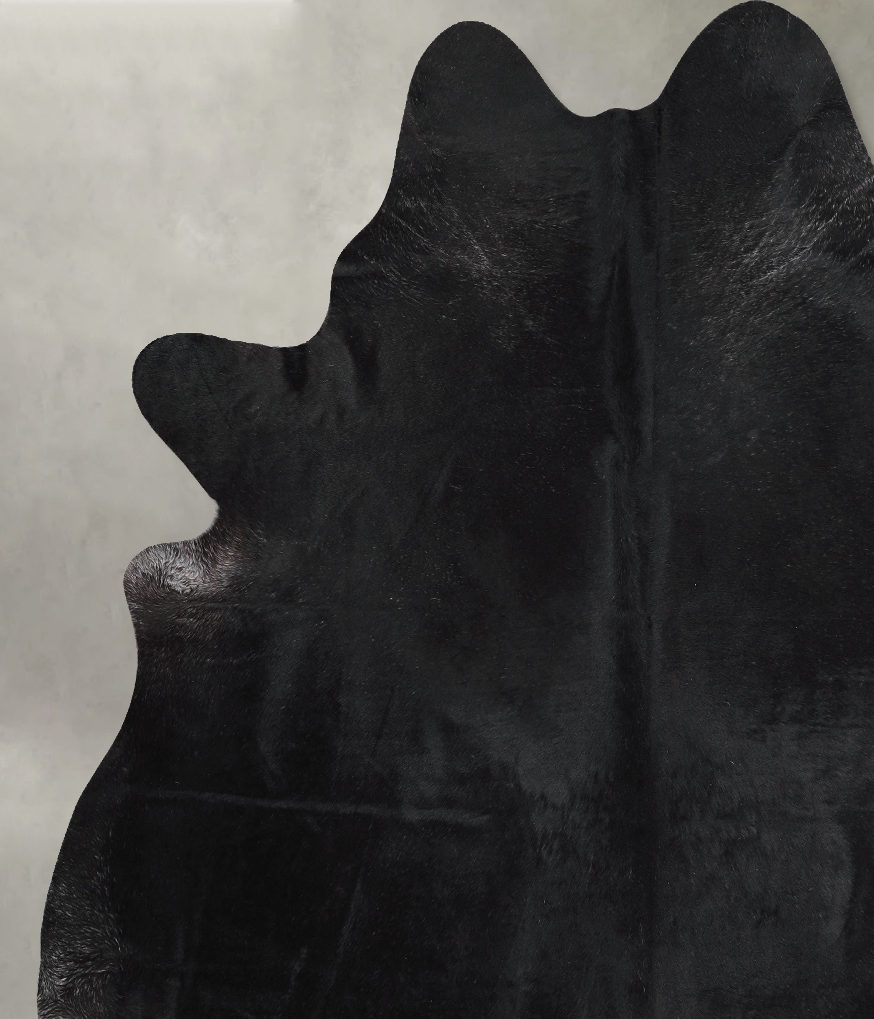 Solid Black Cowhide Rug #A54117
