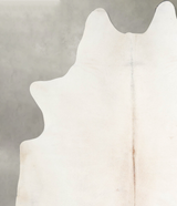 Ivory with Beige XX-Large Brazilian Cowhide Rug 8'3"H x 7'2"W #A54119 by Hudson Hides