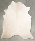 Ivory with Beige X-Large Brazilian Cowhide Rug 7'5"H x 6'7"W #A54122 by Hudson Hides