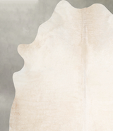 Ivory with Beige X-Large Brazilian Cowhide Rug 7'5"H x 6'7"W #A54122 by Hudson Hides