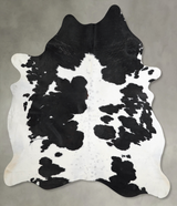 Black and White XX-Large Brazilian Cowhide Rug 7'11"H x 6'7"W #A54123 by Hudson Hides