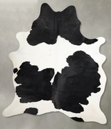 Black and White X-Large Brazilian Cowhide Rug 7'9"H x 6'1"W #A54124 by Hudson Hides