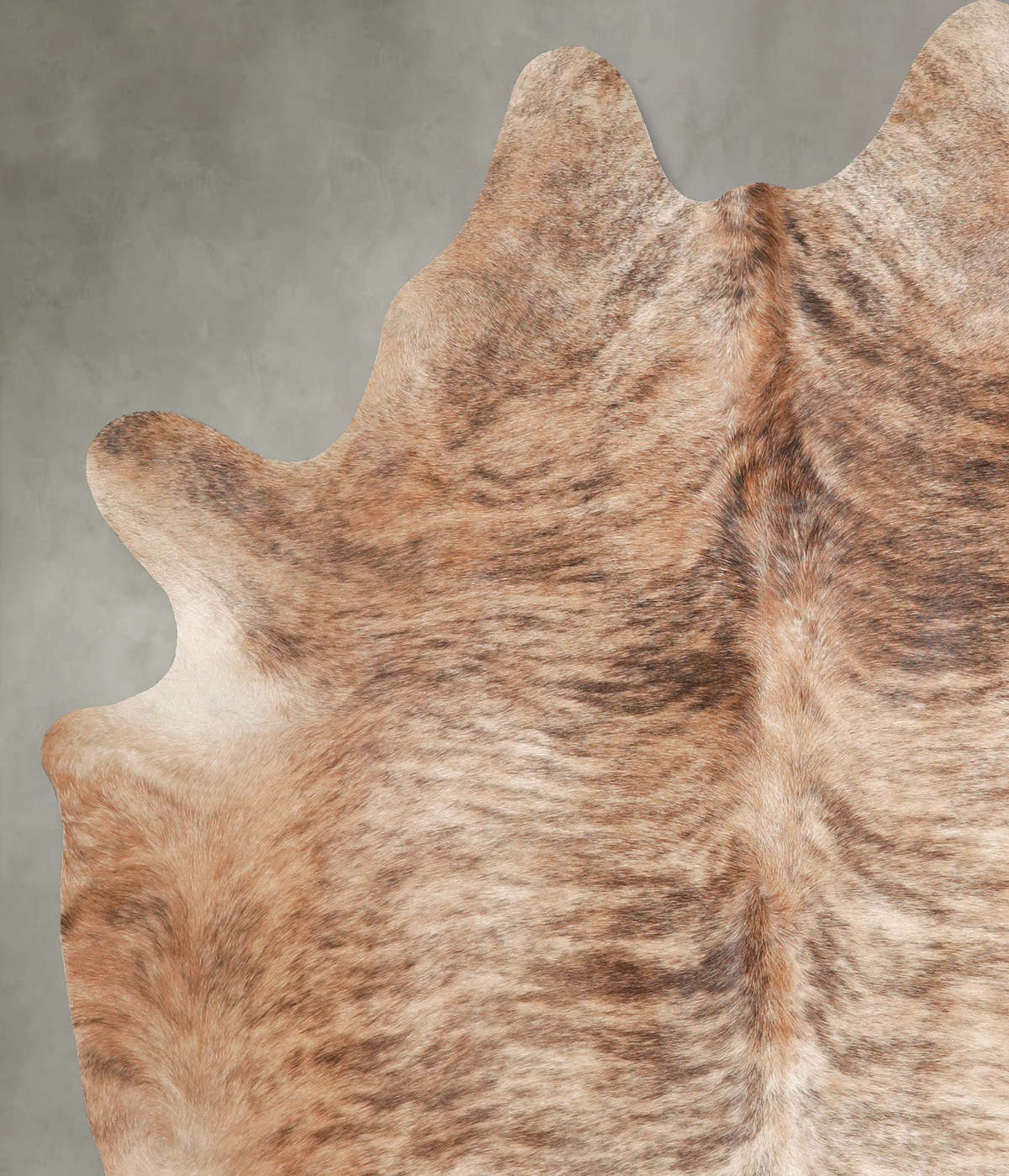 Light Brindle X-Large Brazilian Cowhide Rug 7'2"H x 6'1"W #A54125 by Hudson Hides