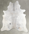 Grey with Beige XX-Large Brazilian Cowhide Rug 8'1"H x 7'1"W #A54126 by Hudson Hides