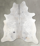 Grey with Beige XX-Large Brazilian Cowhide Rug 8'1"H x 7'1"W #A54126 by Hudson Hides