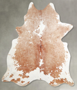 Brown and White XX-Large Brazilian Cowhide Rug 8'1"H x 6'5"W #A54129 by Hudson Hides