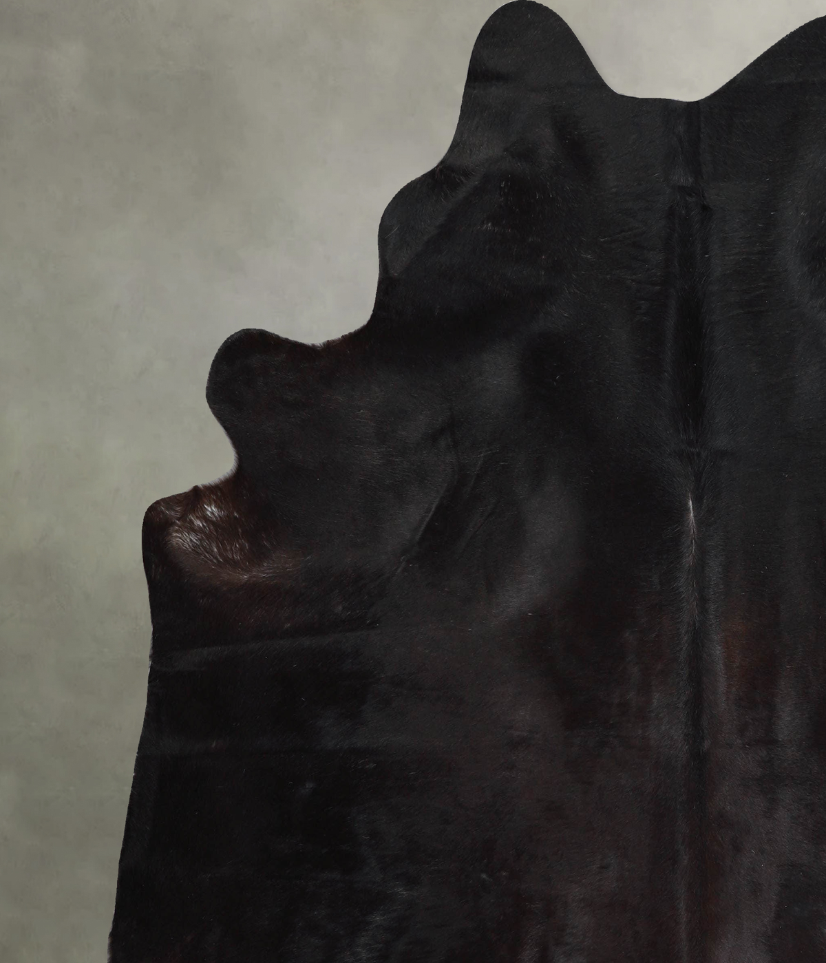 Solid Black X-Large Brazilian Cowhide Rug 7'0"H x 6'4"W #A54131 by Hudson Hides