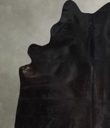 Solid Black X-Large Brazilian Cowhide Rug 7'0"H x 6'4"W #A54131 by Hudson Hides
