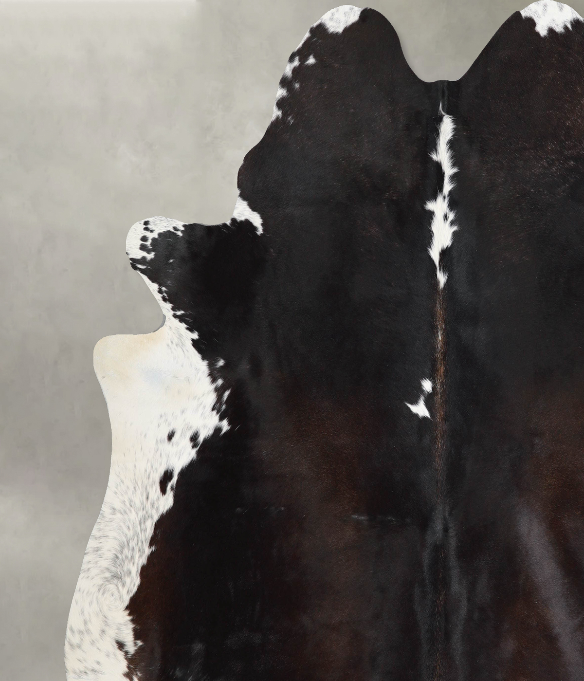 Chocolate and White XX-Large Brazilian Cowhide Rug 7'9"H x 7'4"W #A54133 by Hudson Hides