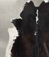 Chocolate and White XX-Large Brazilian Cowhide Rug 7'9"H x 7'4"W #A54133 by Hudson Hides