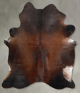 Chocolate X-Large Brazilian Cowhide Rug 7'2"H x 5'10"W #A54142 by Hudson Hides
