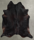 Solid Black X-Large Brazilian Cowhide Rug 6'9"H x 6'7"W #A54144 by Hudson Hides