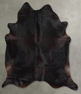 Solid Black X-Large Brazilian Cowhide Rug 6'9"H x 6'7"W #A54144 by Hudson Hides