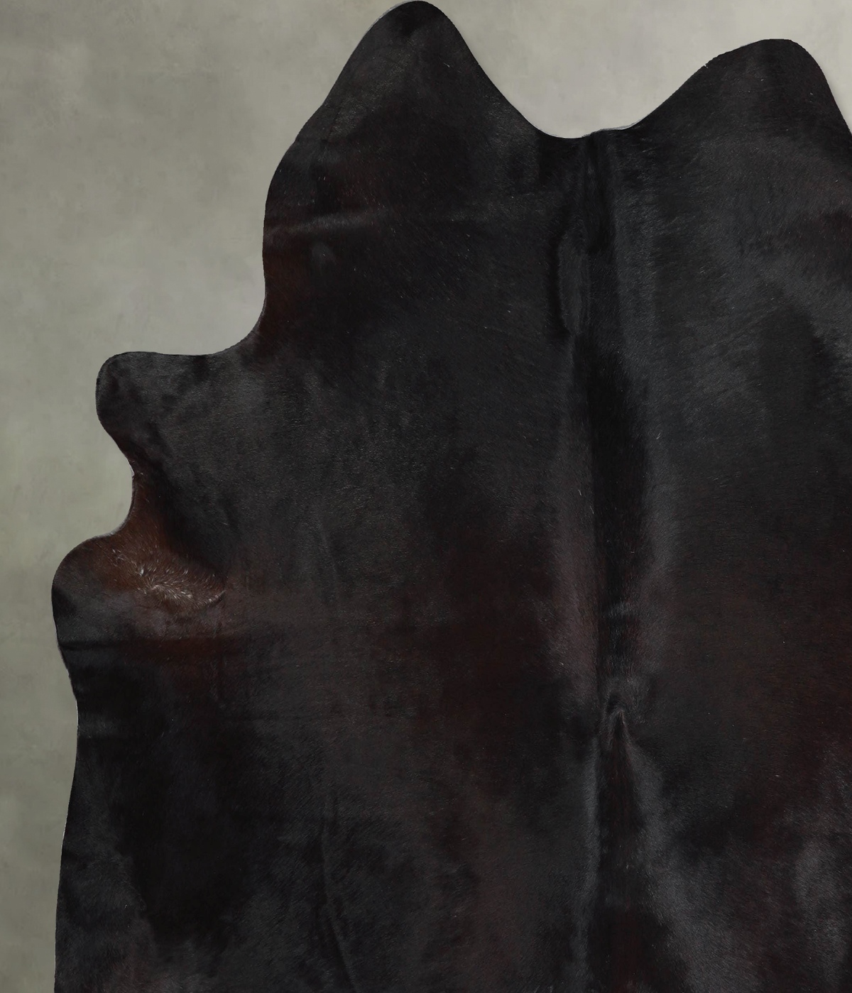 Solid Black X-Large Brazilian Cowhide Rug 6'9"H x 6'7"W #A54144 by Hudson Hides